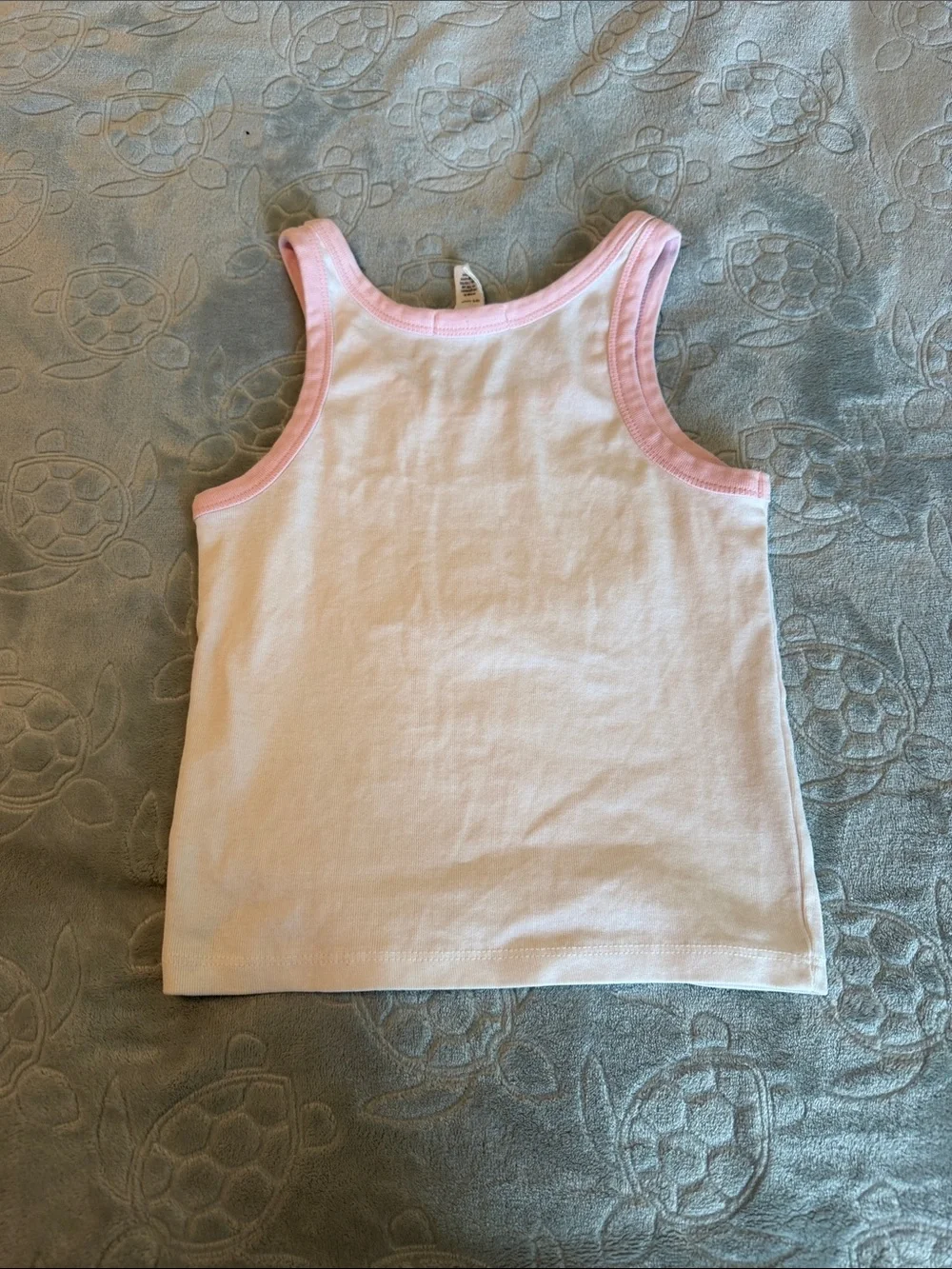 Full Tilt Pink & White Tank Top with Cherry Graphic